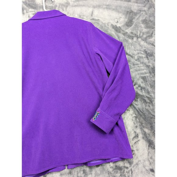 VTG Bob Mackie Western Jacket Size M Beaded Southwestern Artsy Rodeo USA Purple - Picture 13 of 16